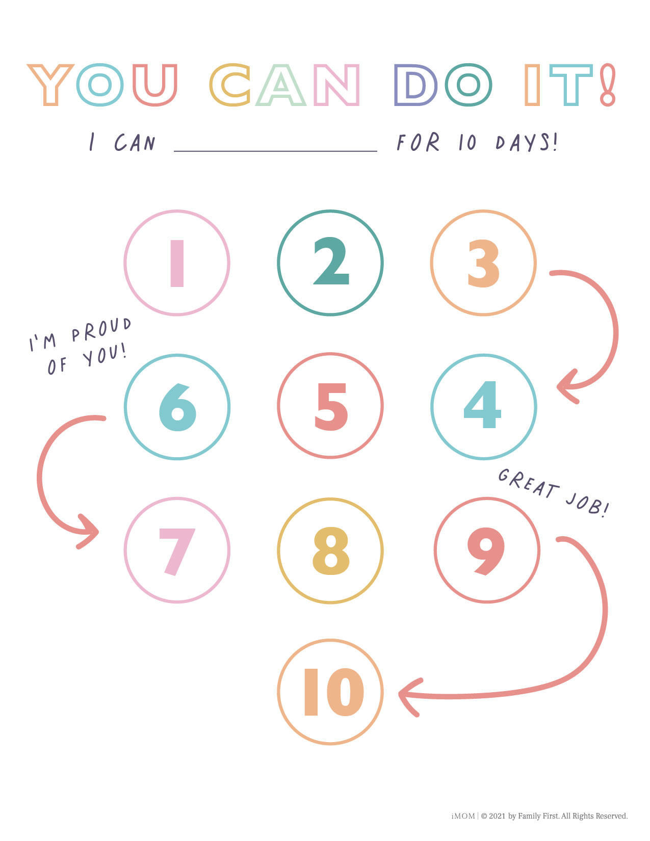 10-Day You Can Do It Chart - Imom with I Can Do It Chart Printable