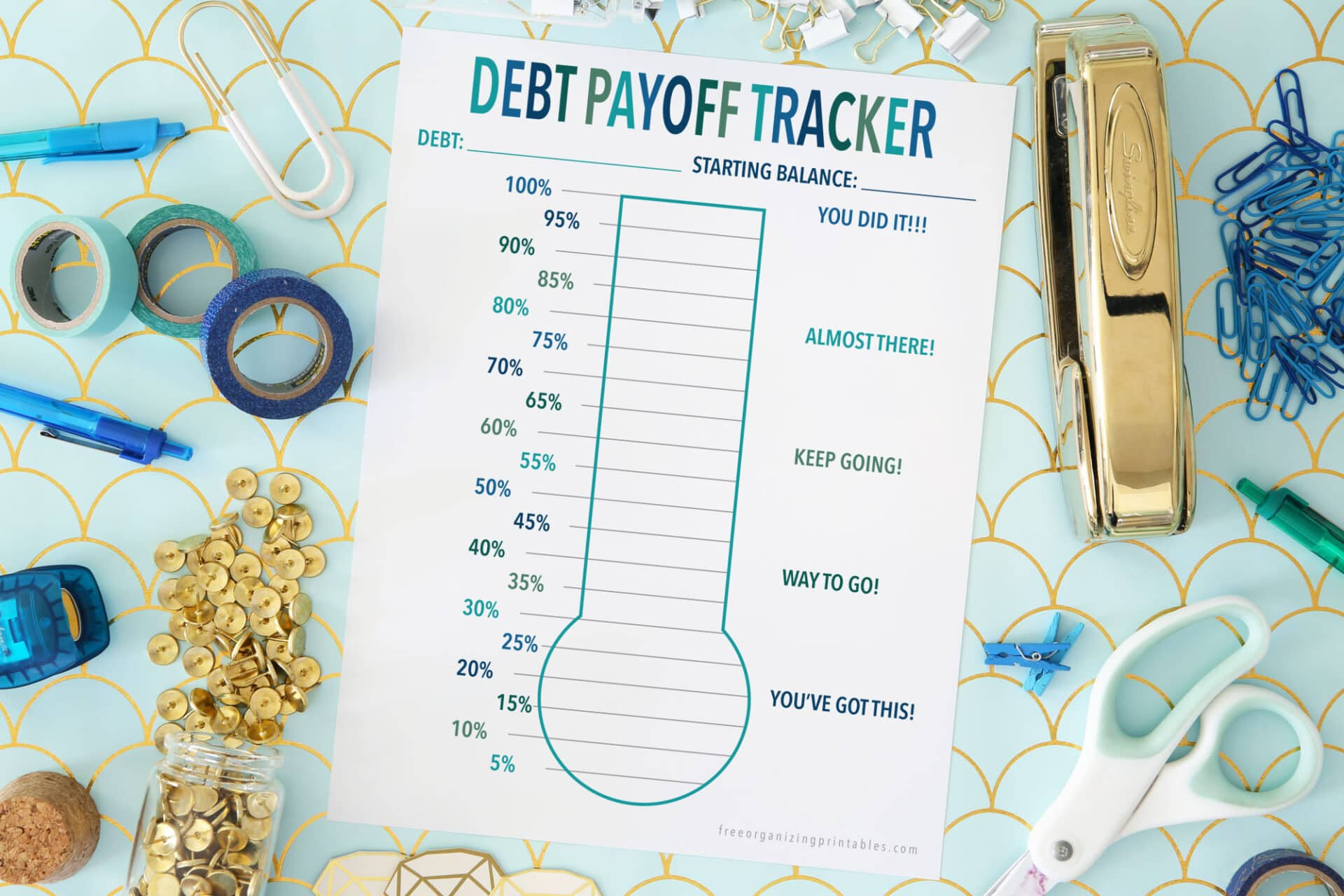 5+ Free Debt Payoff Tracker Printables | Free Organizing Printables throughout Debt Payoff Chart Printable
