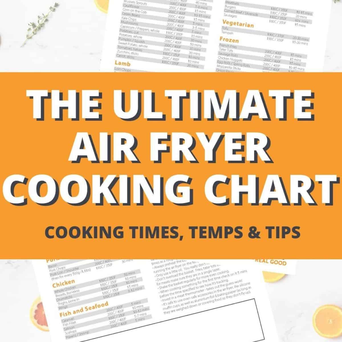 Air Fryer Cooking Chart {Free Printable} - Cook It Real Good within Air Fryer Cooking Chart Printable