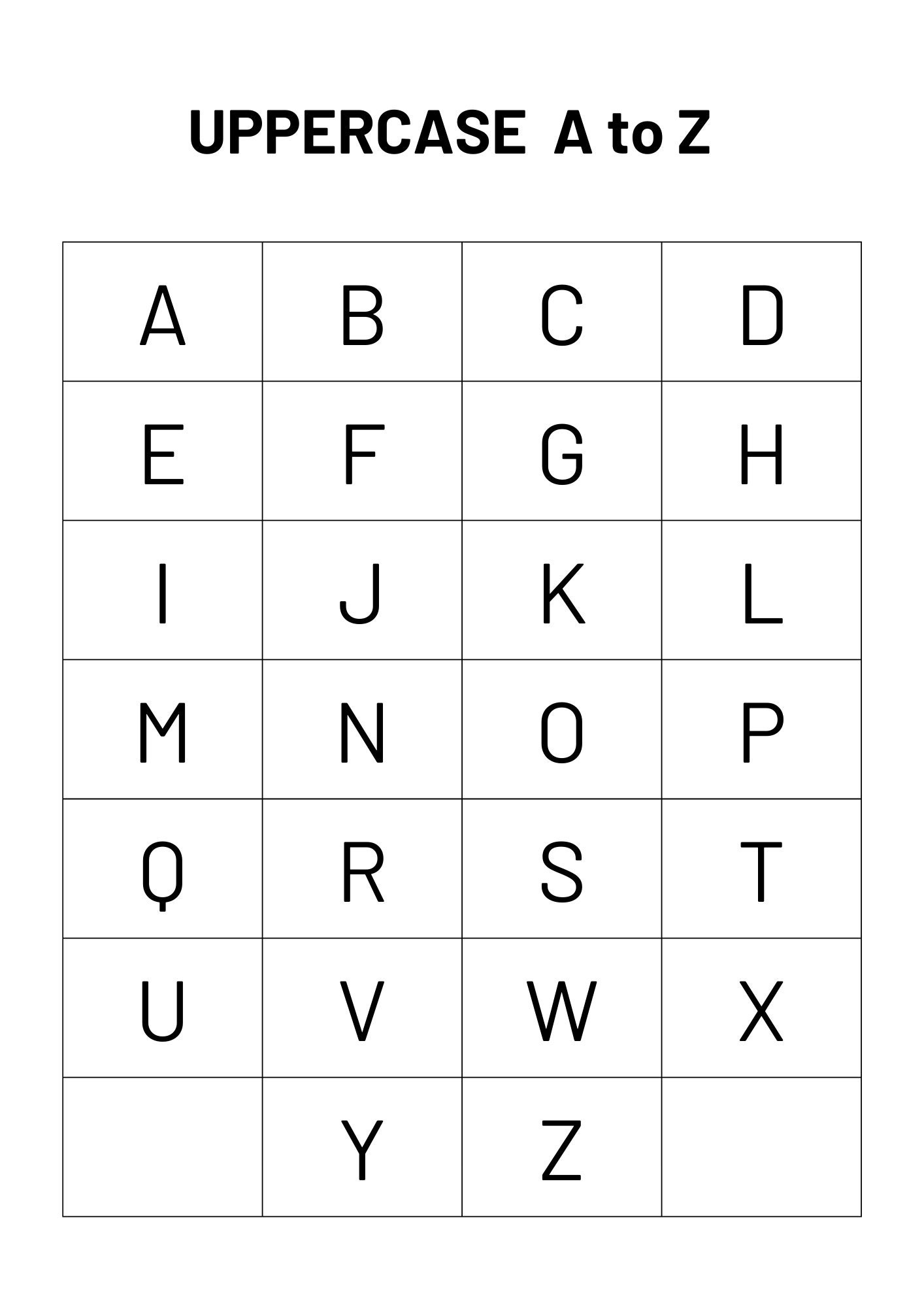 Alphabet Letter Chart | A Bis Z Druckbar | Alphabet Printables with A To Z Chart Printable