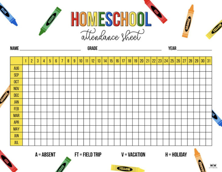 Attendance Chart Printable