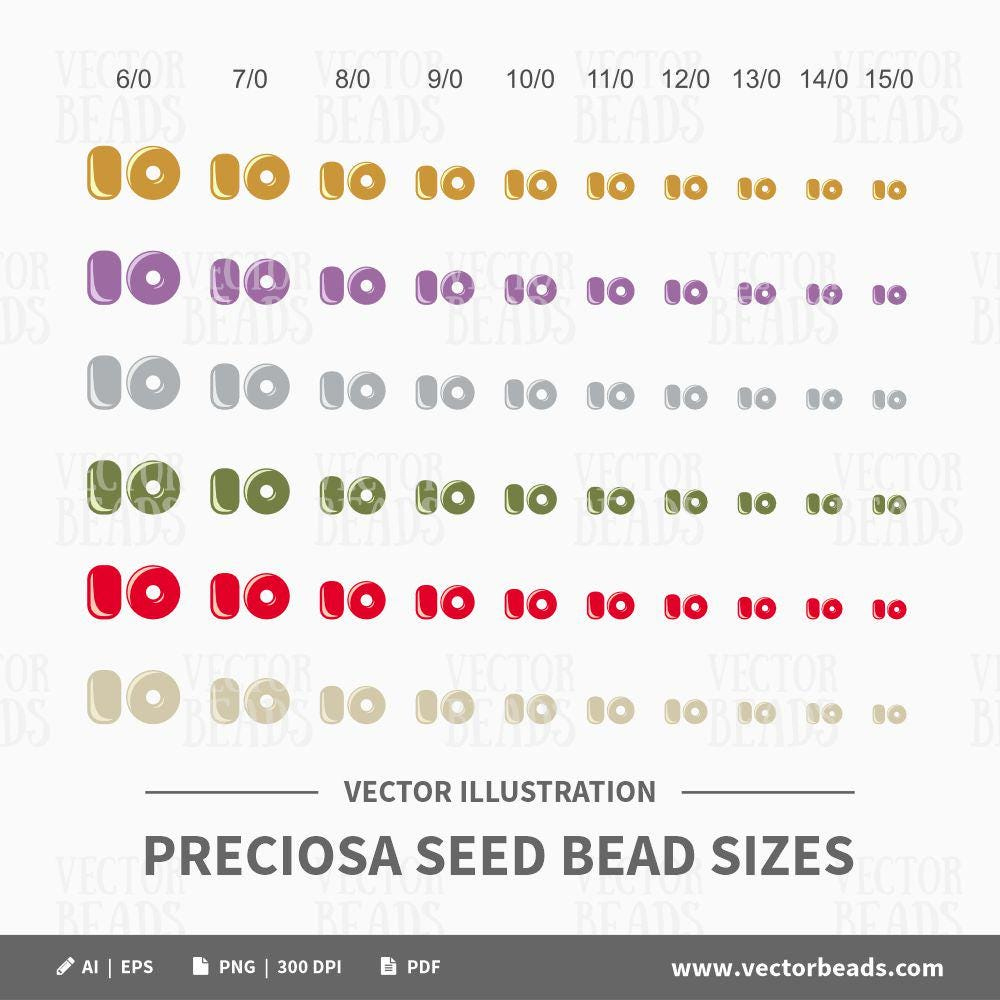 Bead Size Chart - Etsy pertaining to Bead Size Chart Printable