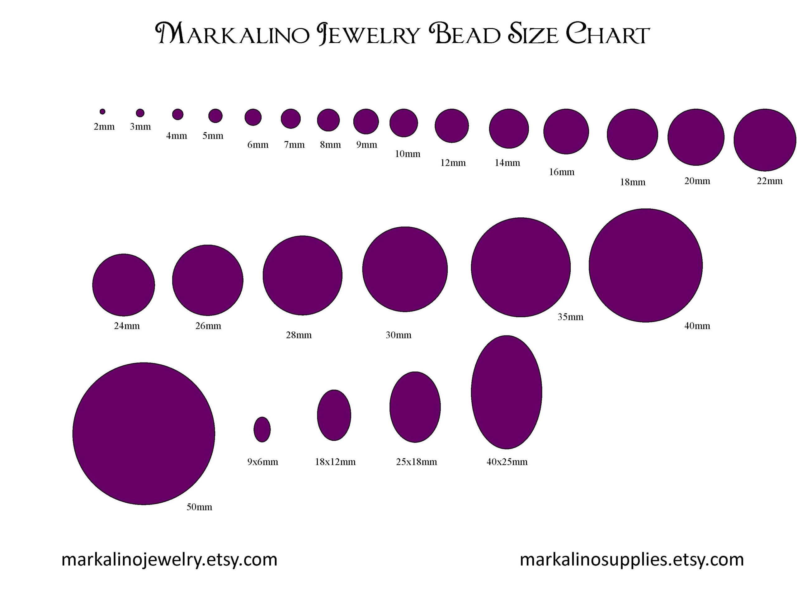 Bead Size Chart – Swanheart Jewelry throughout Bead Size Chart Printable