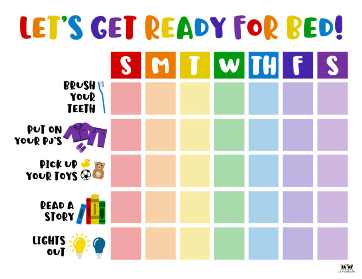 Bedtime Chart Printable