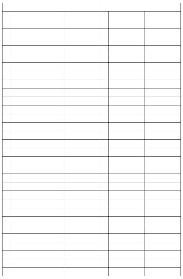 Blank Chart With Lines - 10 Free Pdf Printables | Printablee throughout Chart Printable