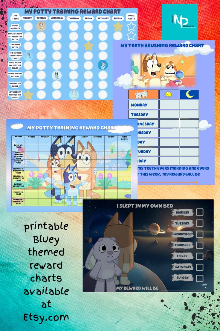 Bluey Themed Printable Reward Charts intended for Bluey Reward Chart Printable Free