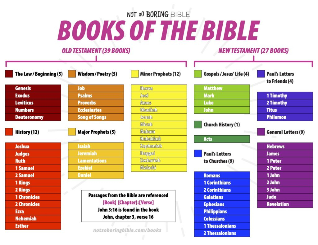 Books In The Bible - Not So Boring Bible with regard to Books Of The Bible Chart Printable
