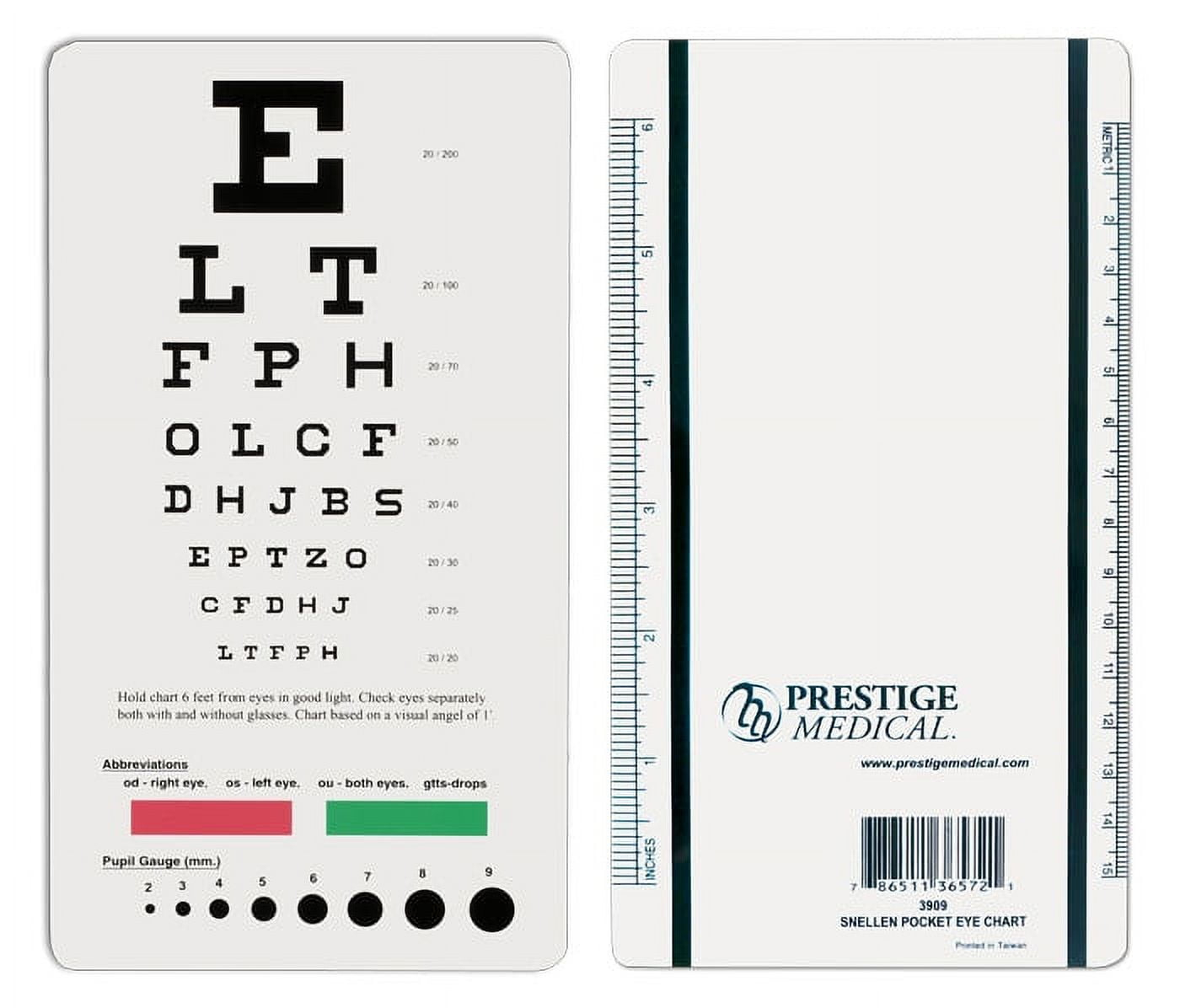 Buy Compact Eye Chart For Easy Vision Testing At Ubuy Togo regarding Pocket Eye Chart Printable