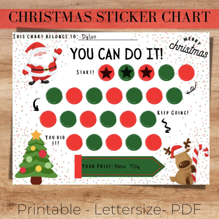 Christmas Reward Chart Printable