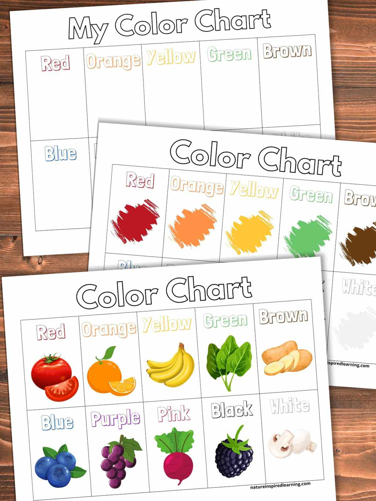 Color Charts Plus Activity Ideas - Nature Inspired Learning regarding Color Chart Printable