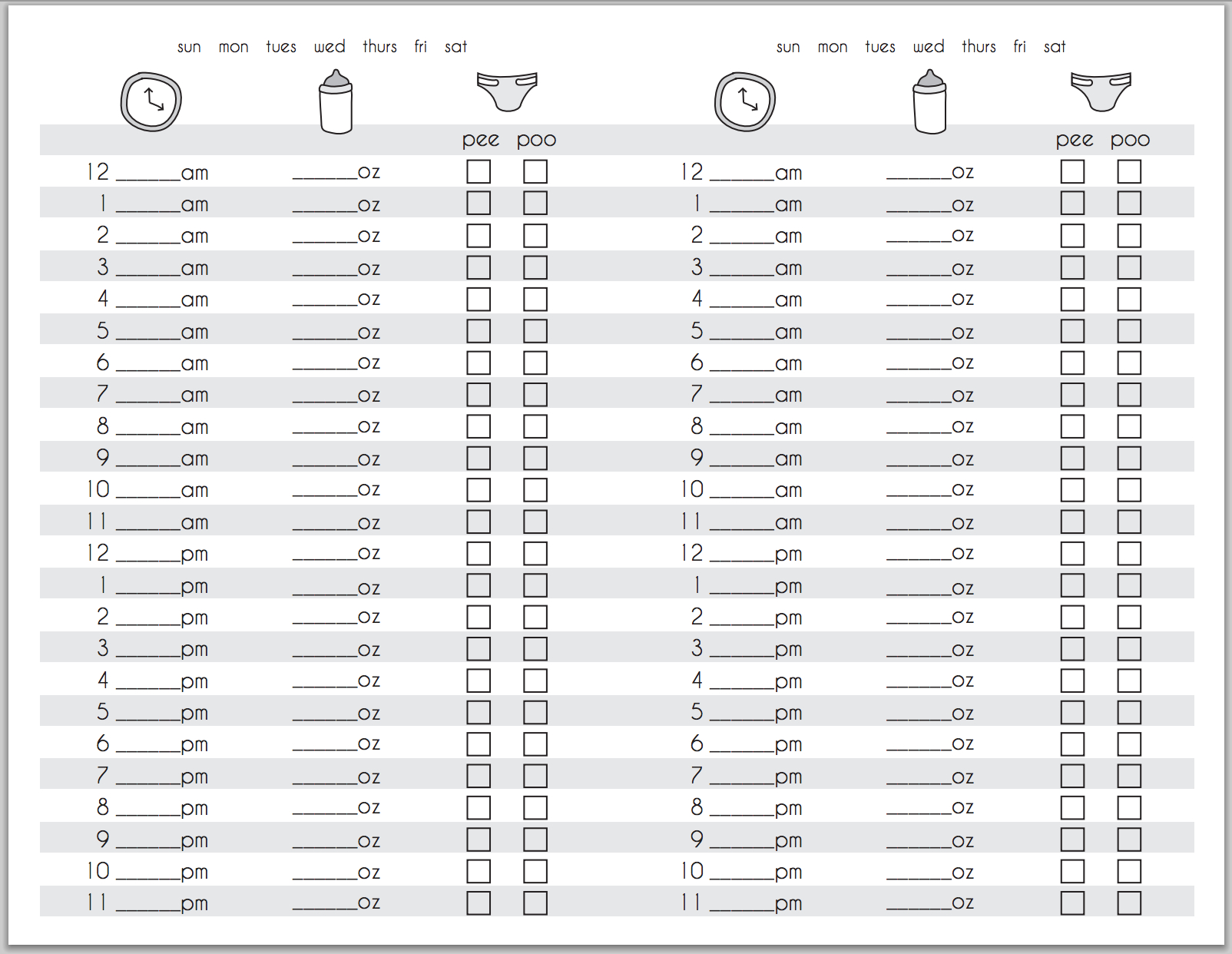 Delighted To Be » Baby Feeding Chart (Free Printable) in Infant Feeding Chart Printable