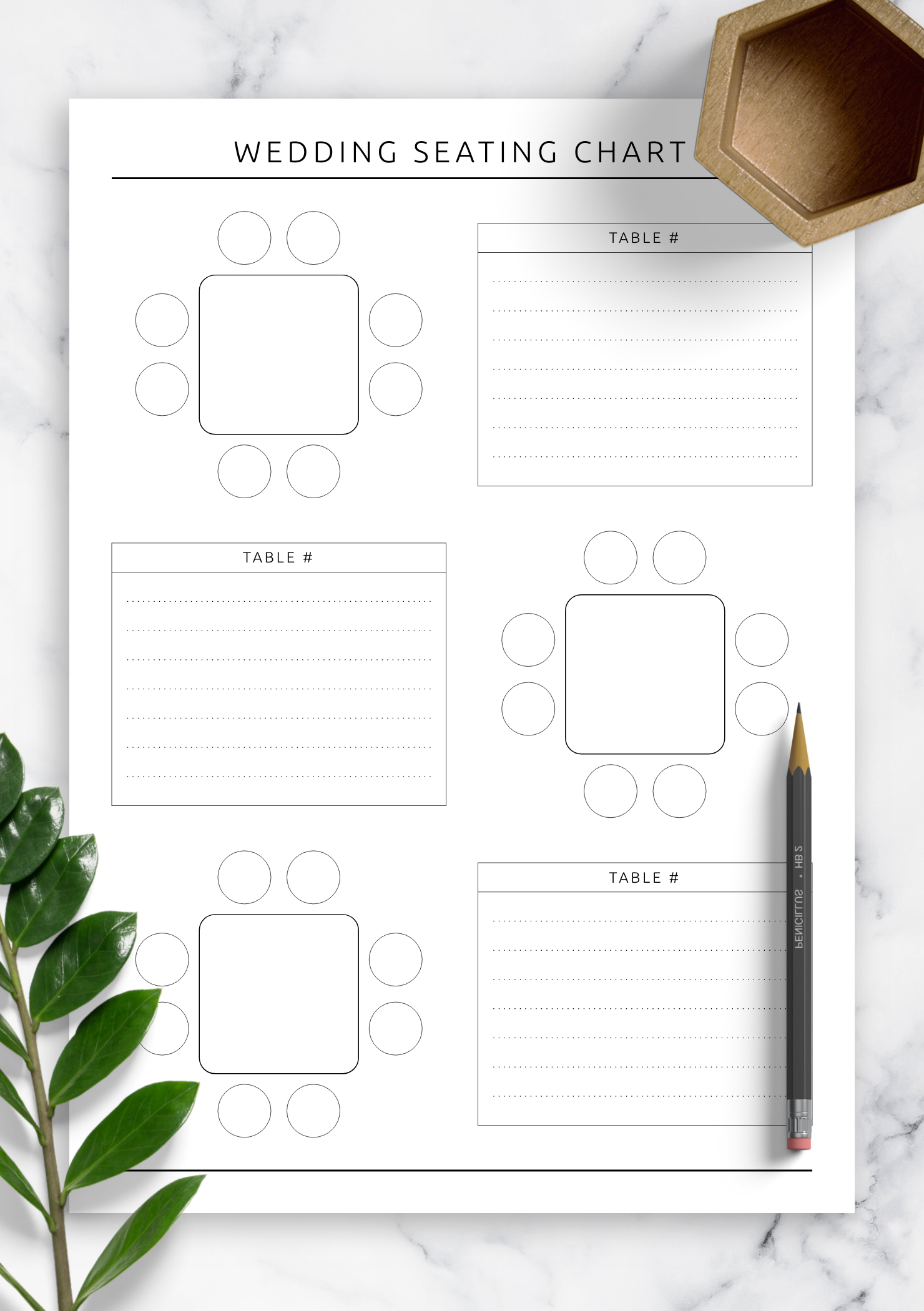 Download Printable Wedding Seating Chart Template - Original Pdf with Seating Chart Printable Template