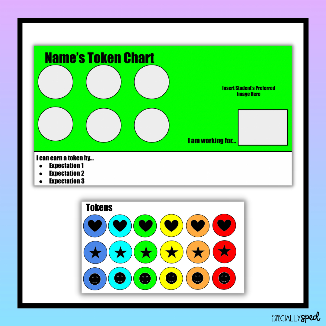 Editable Behavior Token Charts | &amp;quot;I Am Working For&amp;quot; Board | Token in I Am Working For Chart Printable