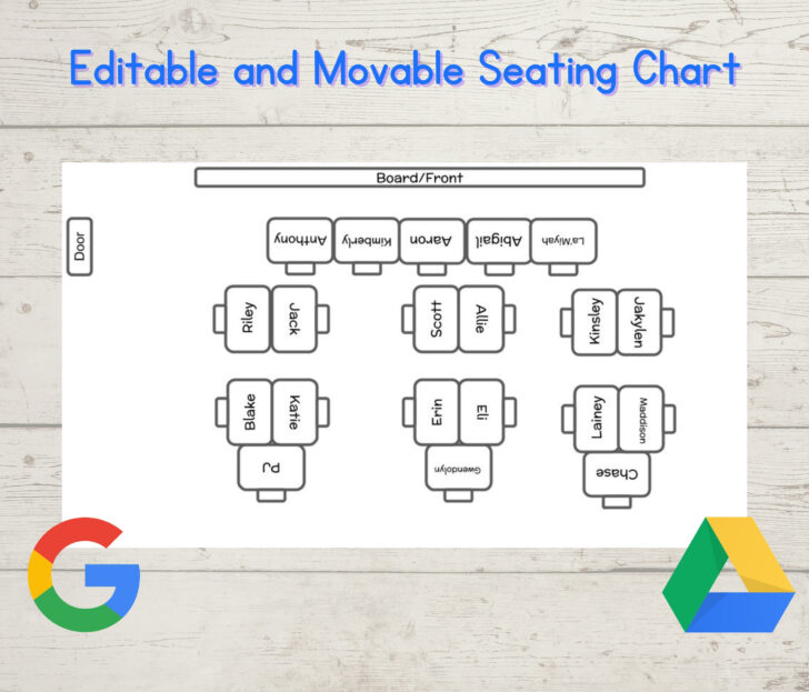 Classroom Seating Chart Printable
