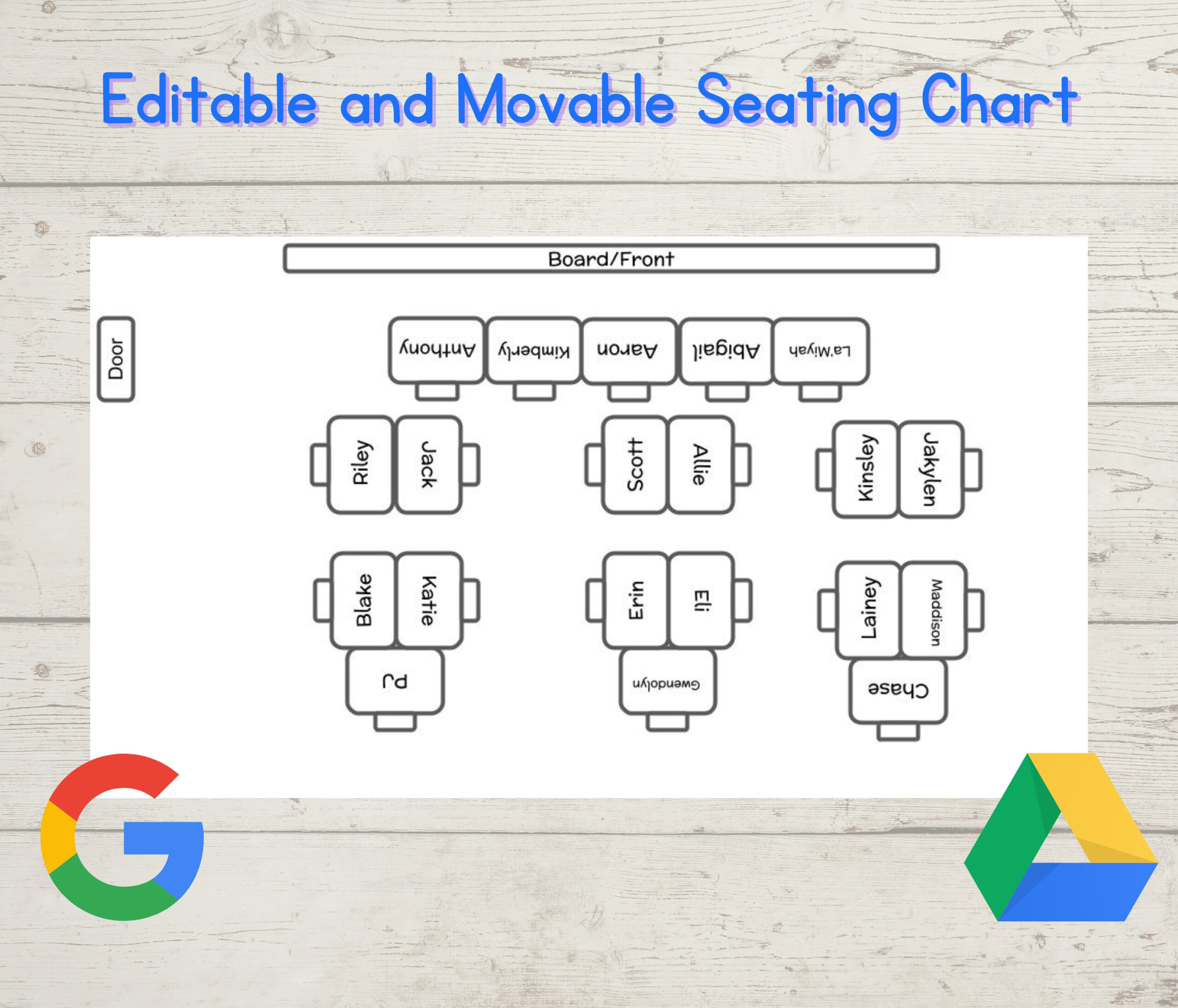 Editable Seating Chart | Google Slides | Seating Chart | Movable throughout Classroom Seating Chart Printable