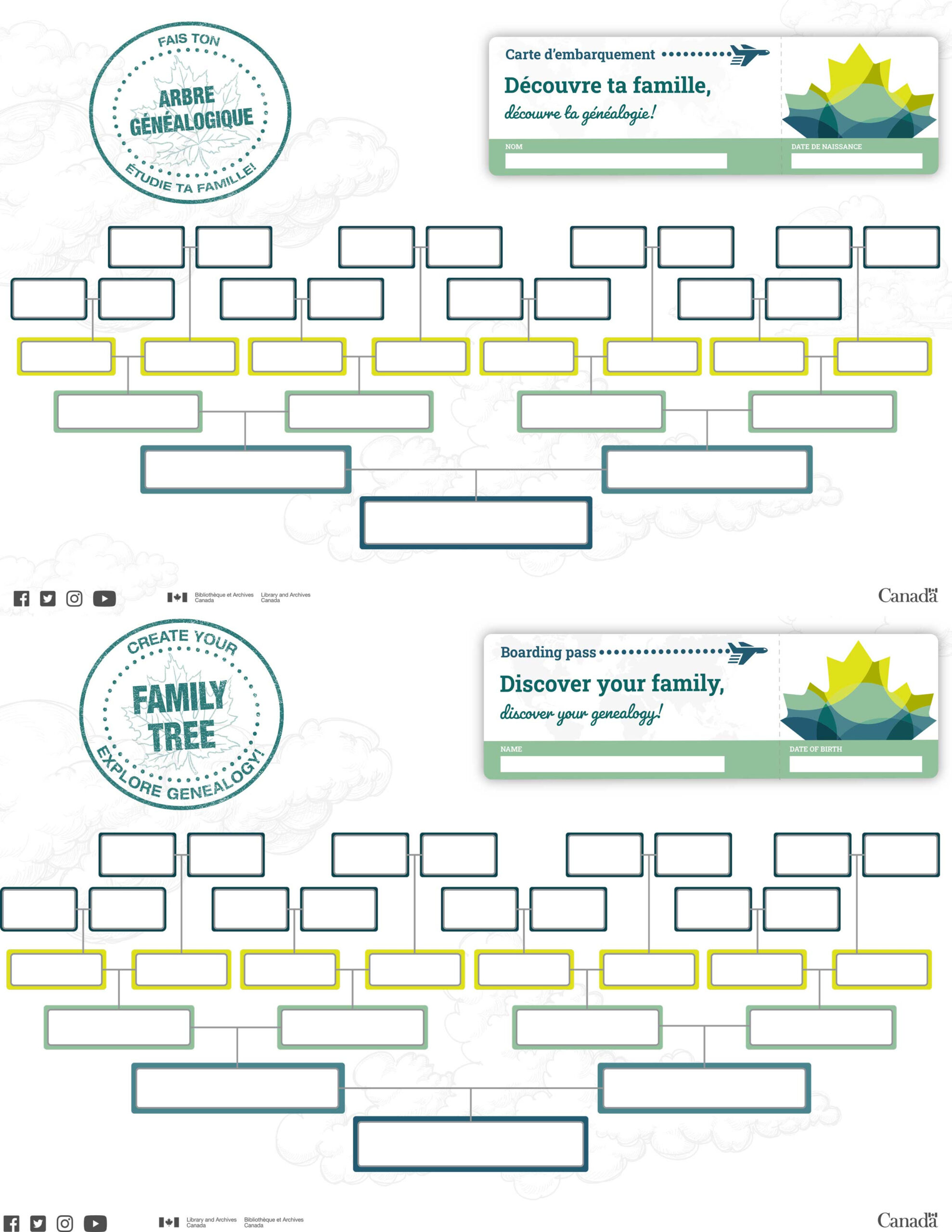 Family Tree Templates within Family Tree Chart Printable