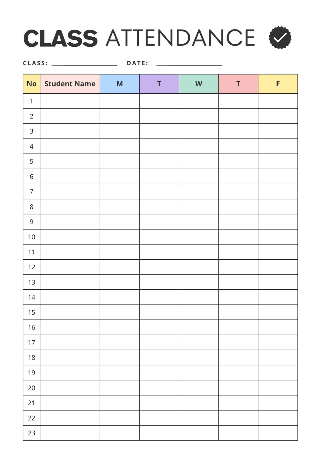Free And Customizable Attendance Templates inside Attendance Chart Printable Free