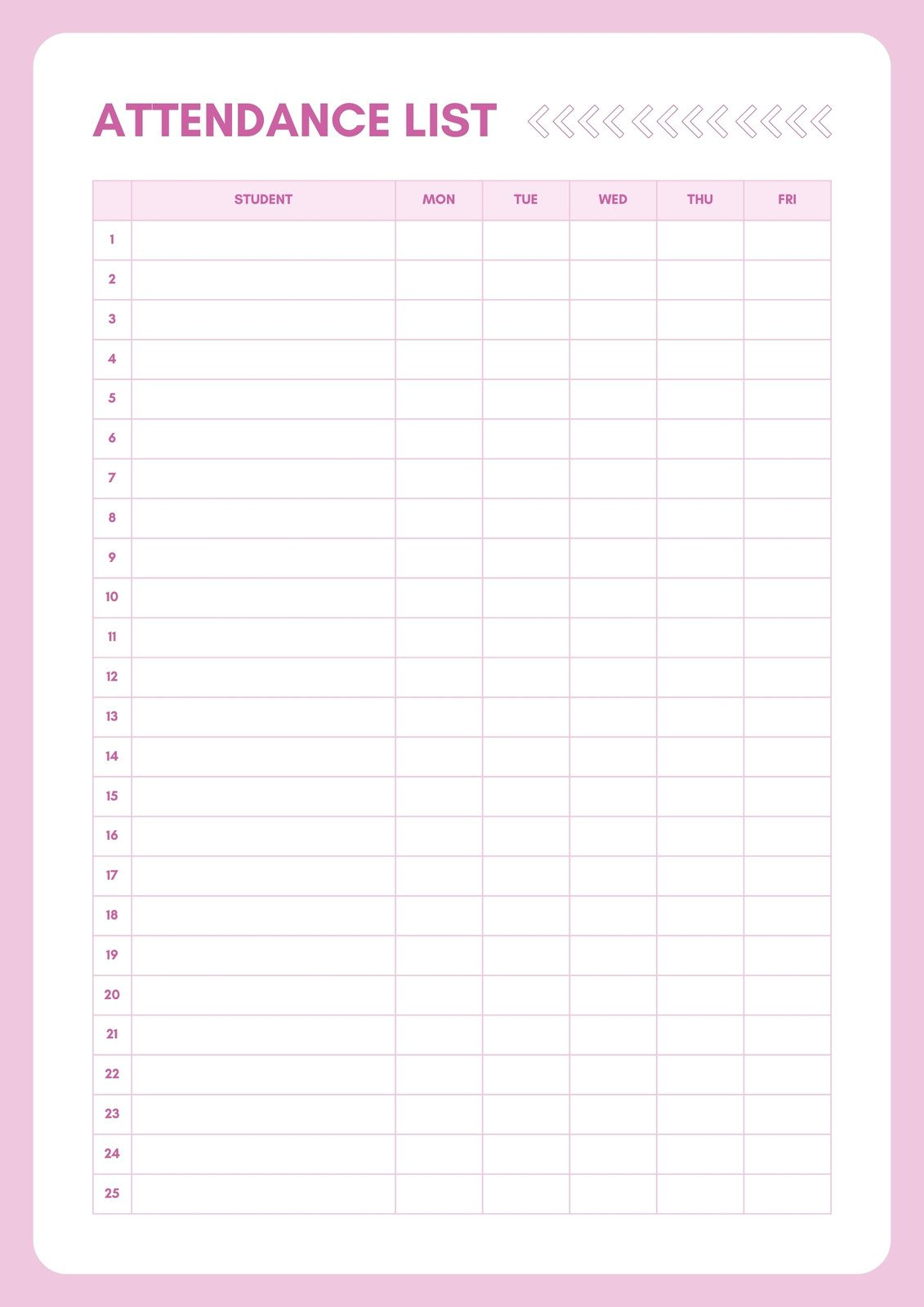 Free And Customizable Attendance Templates with regard to Attendance Chart Printable Free