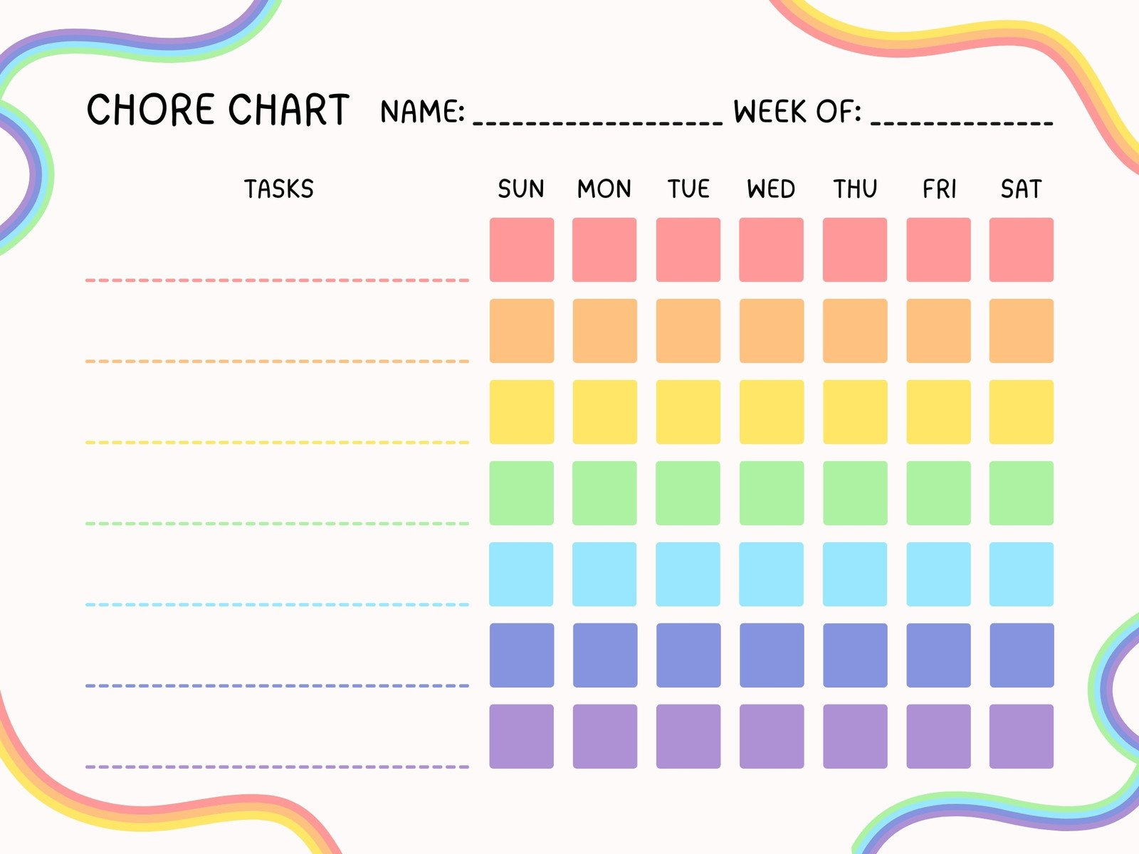 Free Customizable Chore Chart Templates To Print | Canva intended for My Responsibility Chart Printable
