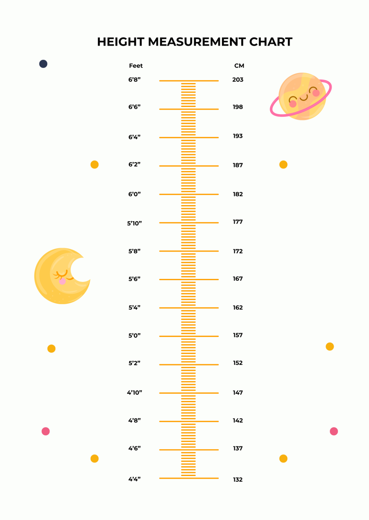 Free Height Chart Templates, Editable And Printable throughout Children&amp;amp;#039;s Height Chart Printable