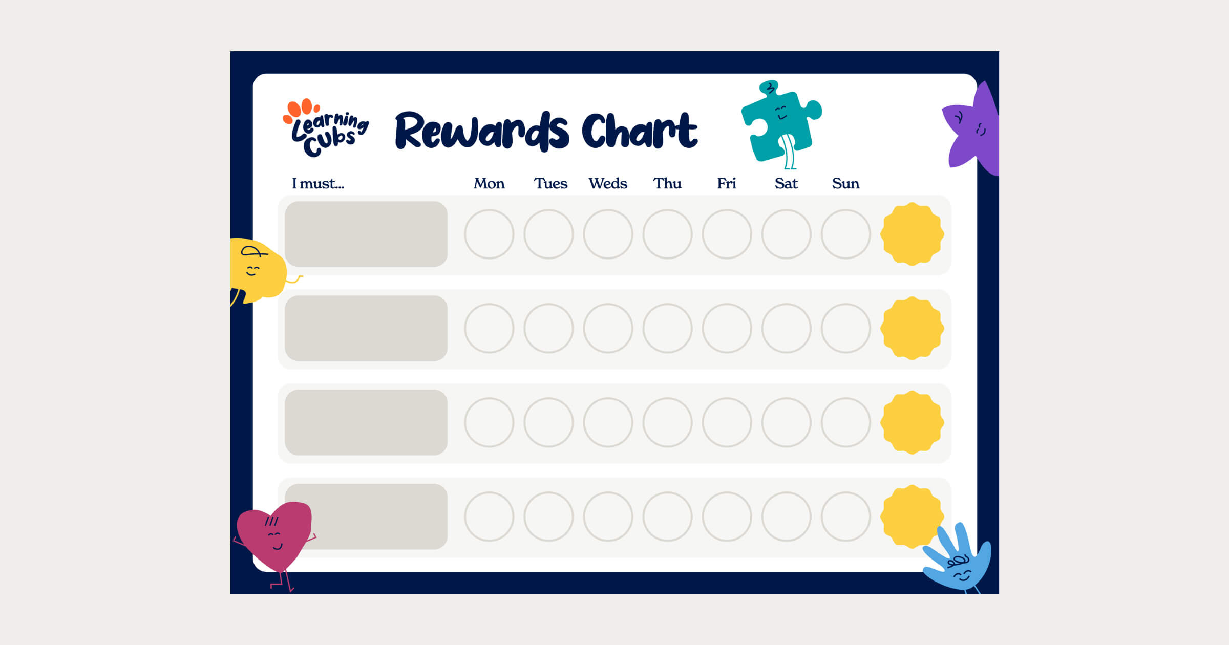 Free Homework Rewards Chart - Student-Parent Sticker Chart for Homework Reward Chart Printable
