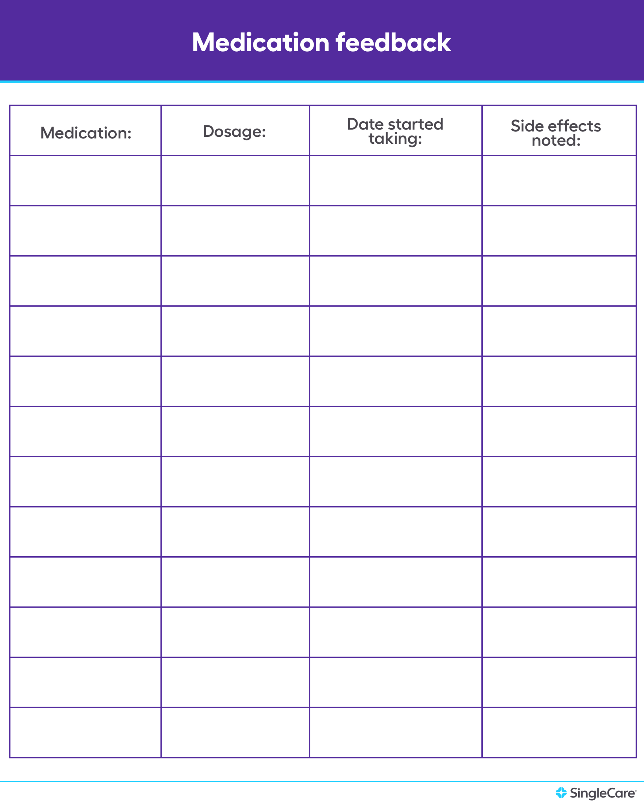 Free Medication List Templates For Patients And Caregivers intended for Daily Medication Chart Printable