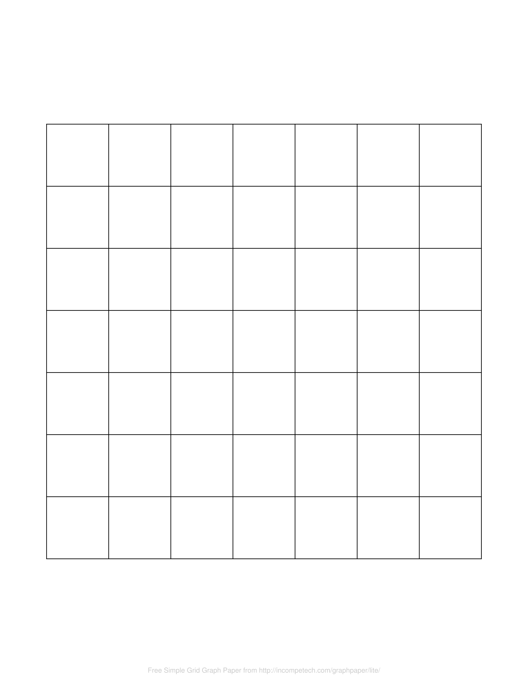 Free Online Graph Paper / Simple Grid in Grid Chart Printable