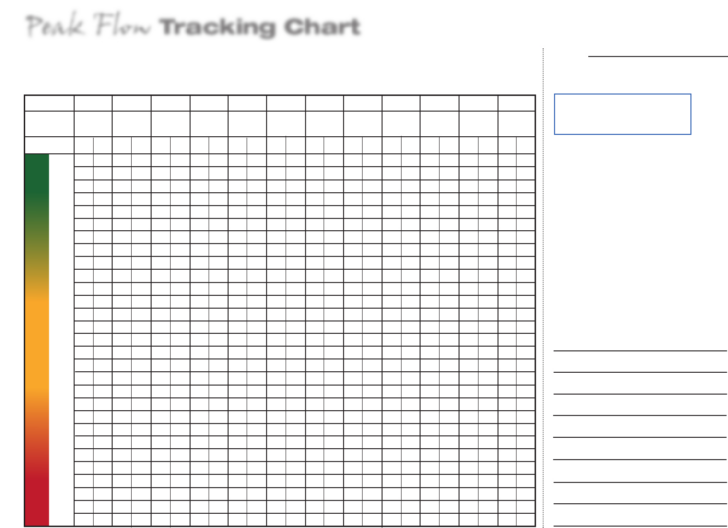 Peak Flow Chart Printable