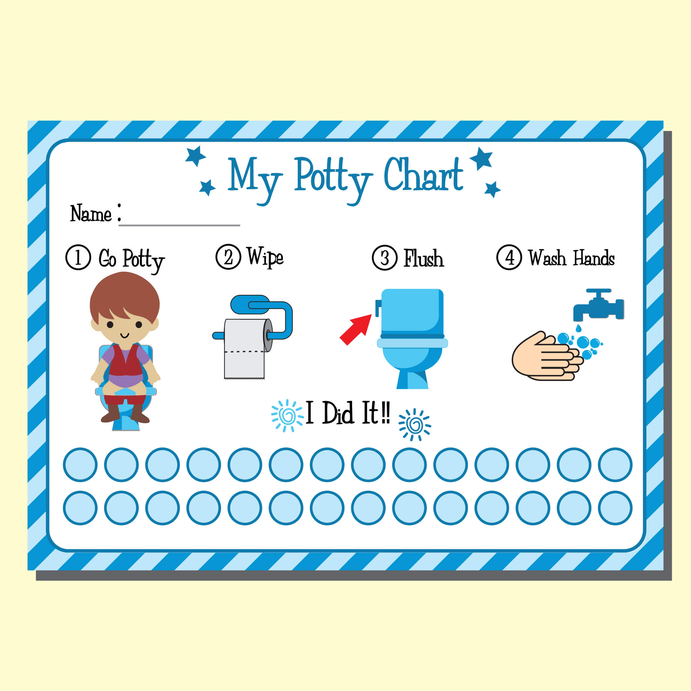 Free Printable Potty Training Charts (Tried-And-True) intended for Potty Training Visual Chart Printable