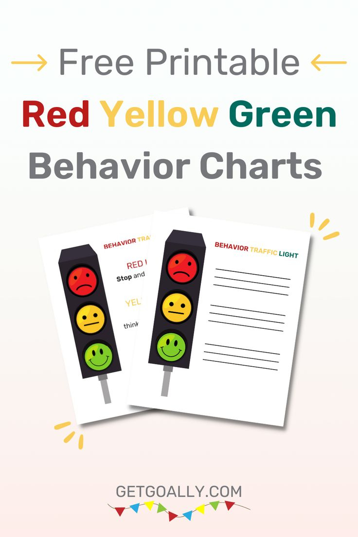 Free Printable Red Yellow Green Behavior Charts intended for Red Yellow Green Behavior Chart Printable