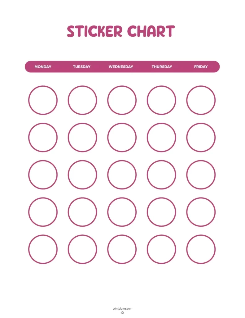 Free Printable Reward Chart - 25 Free Kids Sticker Chart Printables throughout Sticker Chart Printable Free