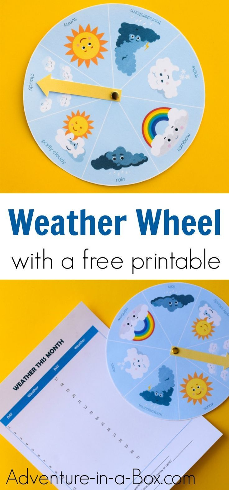 Free Printable Weather Wheel For Kids intended for Weather Wheel Chart Printable
