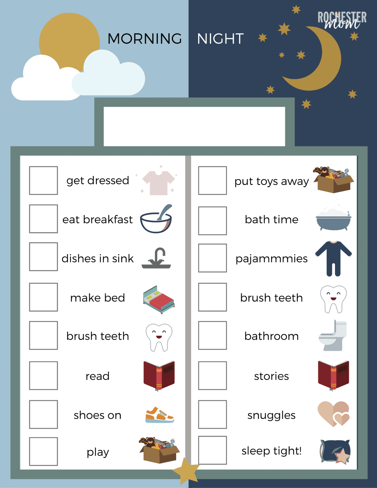 Free Routine + Activity Charts Customizable For Your Family regarding Routine Chart Printable