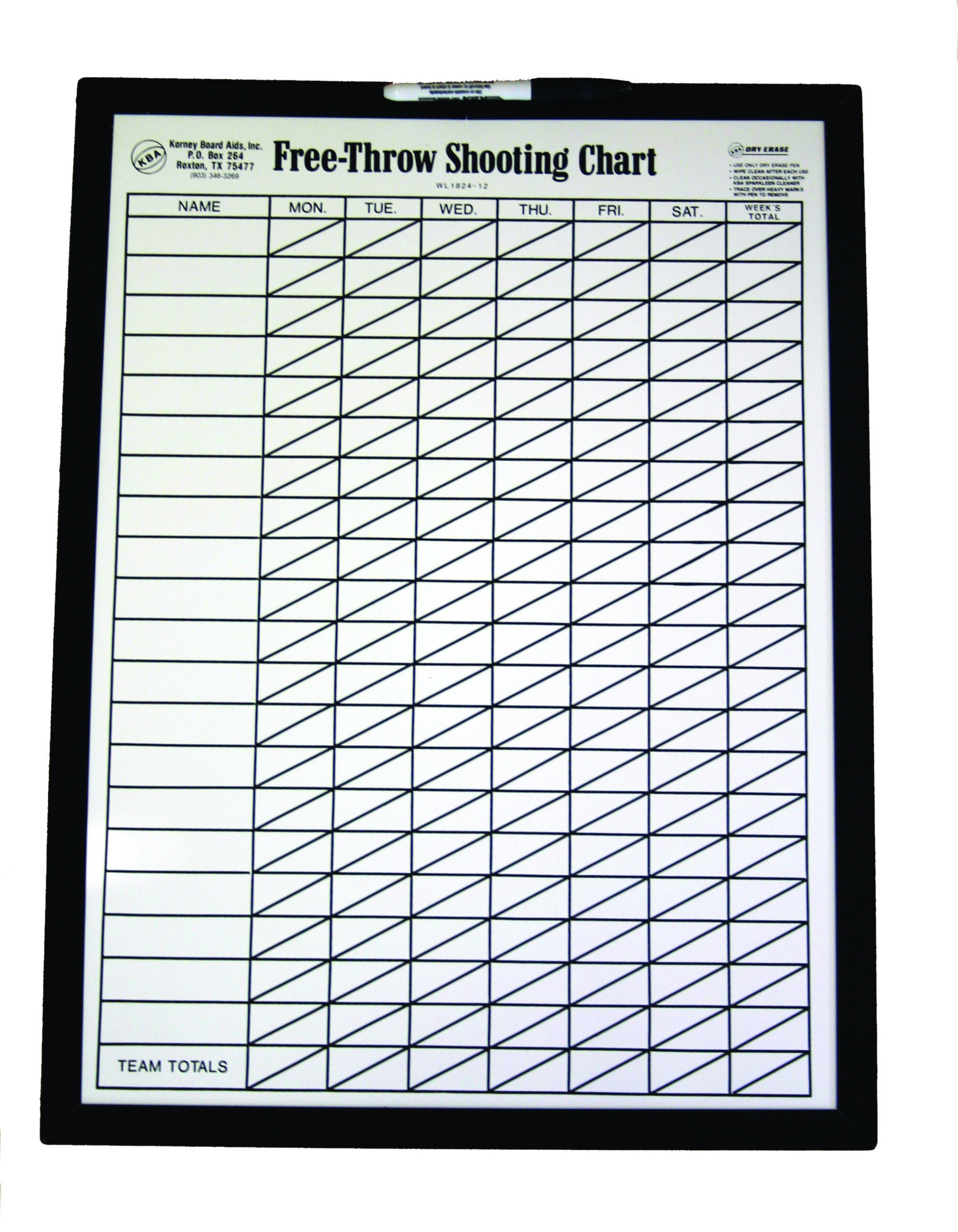 Free Throw Shooting Chart throughout Basketball Shot Chart Printable