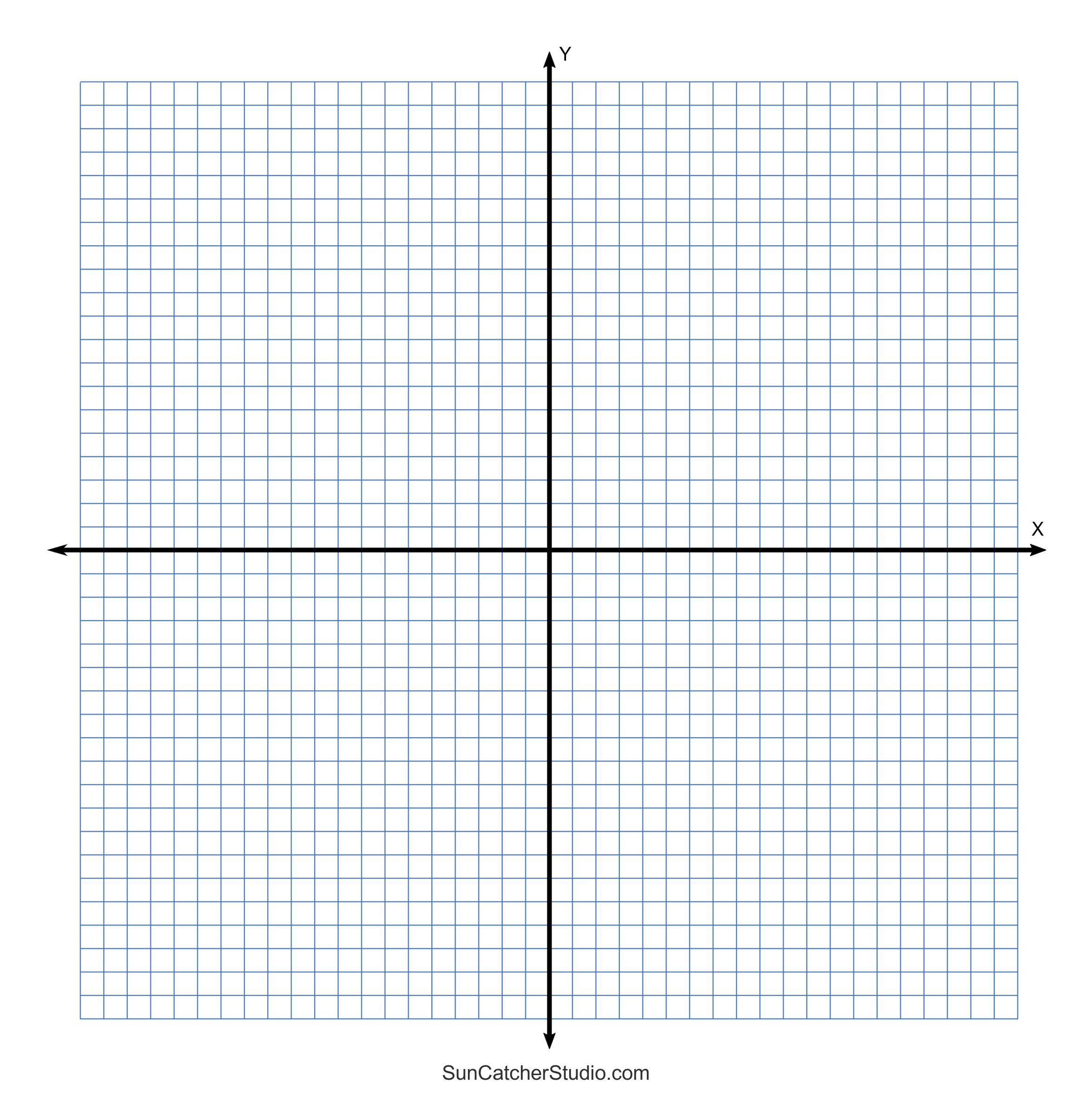 Grid Paper (Printable 4 Quadrant Coordinate Graph Paper Templates pertaining to Grid Chart Printable
