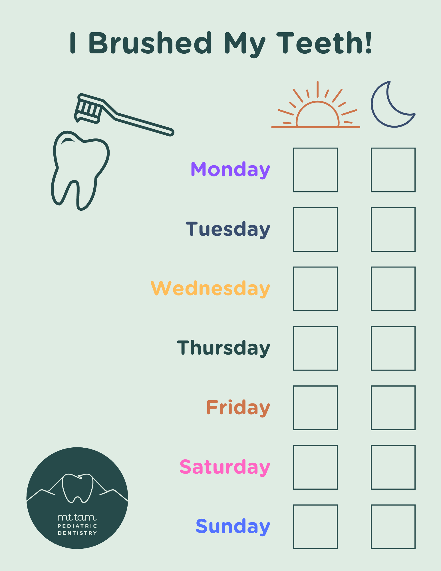 How Often Should My Child Brush? Plus, Free Toothbrushing Chart inside Teeth Brushing Chart Printable