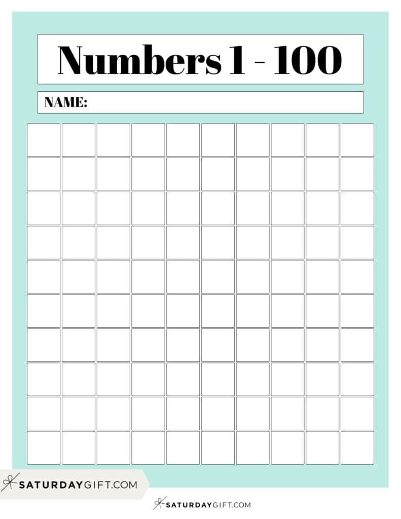 Hundreds Chart Printable - 19 Free Numbers 1 To 100 Worksheets with Free Blank Hundreds Chart Printable