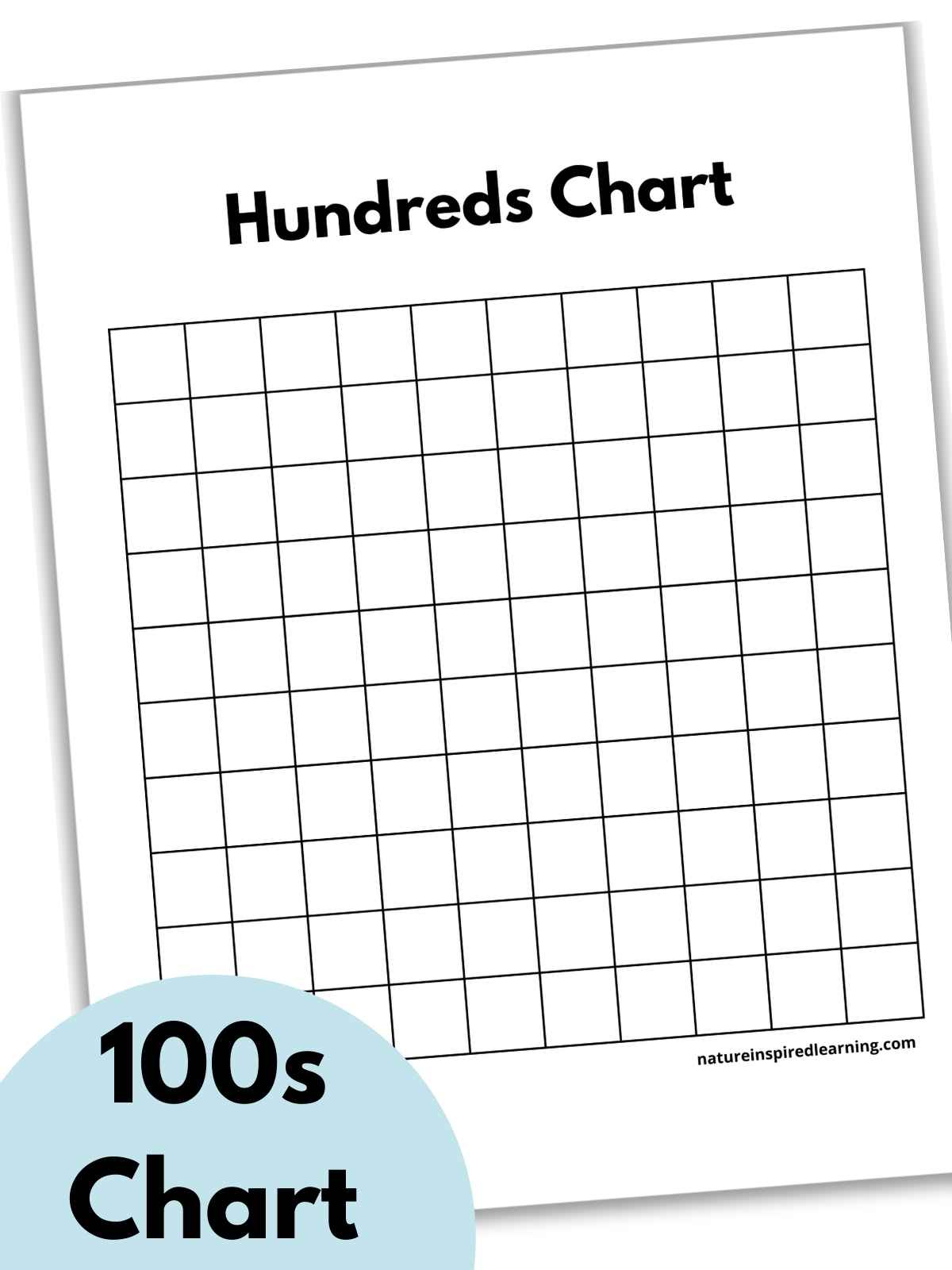 Hundreds Charts (Free Printable) - Nature Inspired Learning intended for Free Blank Hundreds Chart Printable