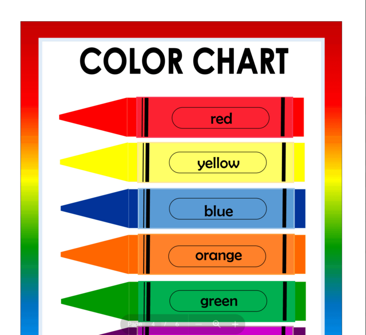 Color Chart Printable