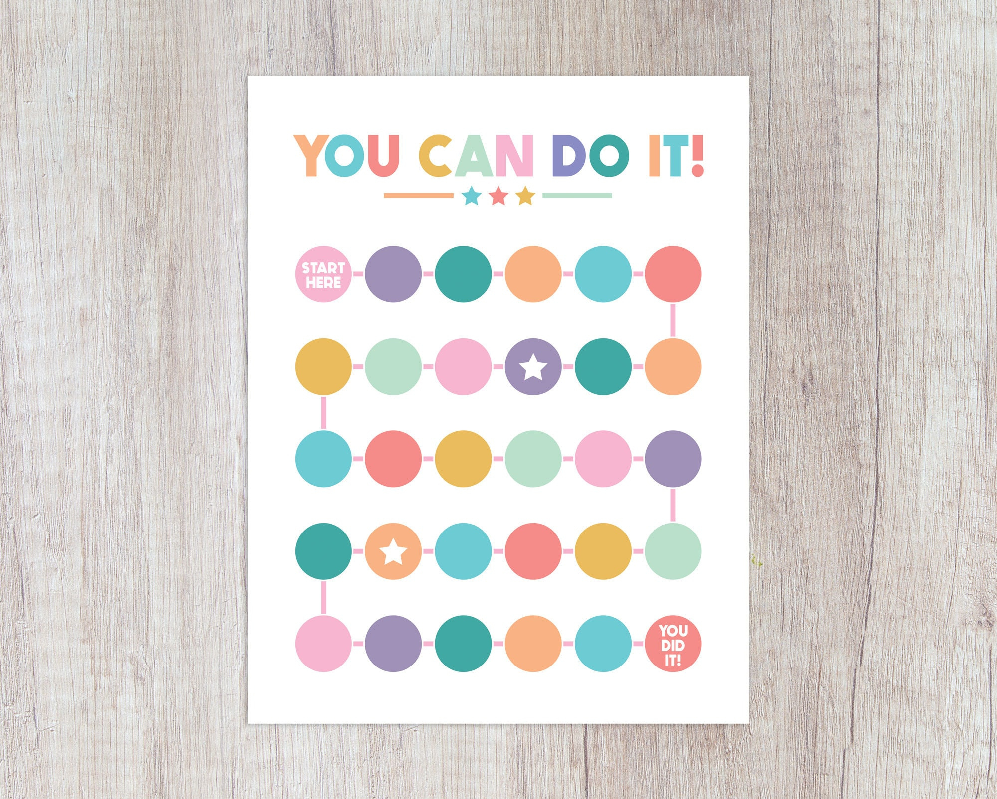 Instant Download You Can Do It! Chart Print. Printable Reward Chart. Toddler Colourful Behavior Prize Chart. Boy Girl Kindergarten Chores with regard to I Can Do It Chart Printable