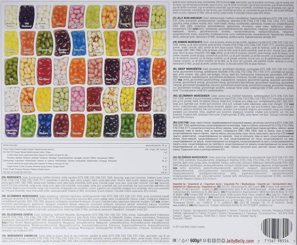 Jelly Belly 50 Flavour Jelly Beans: A Spectrum Of Taste Sensations pertaining to Jelly Belly Flavor Chart Printable