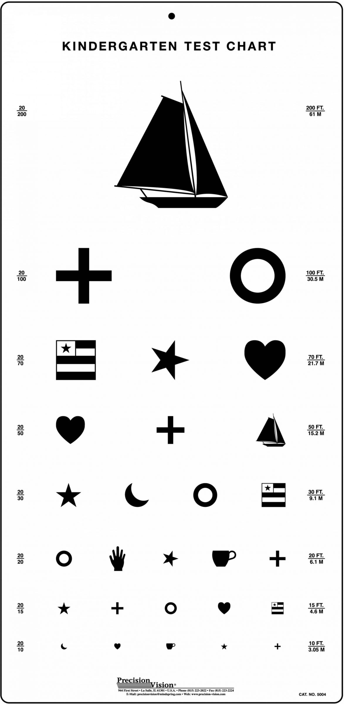 Kindergarten Eye Test Chart - Precision Vision for Pediatric Snellen Chart Printable