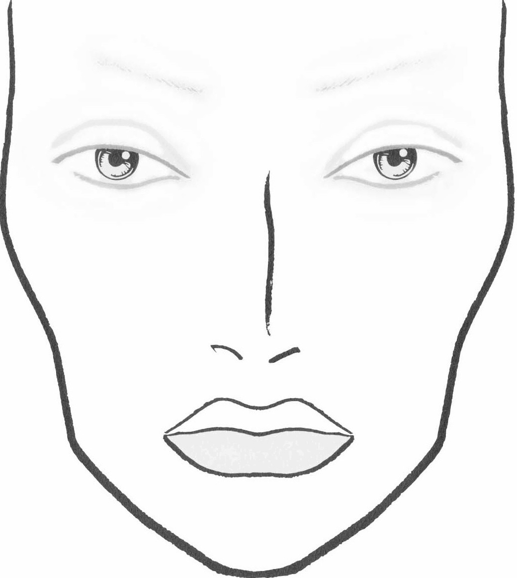 Make Up For Dolls: Diy Blank Makeup Face Charts with regard to Face Chart Printable