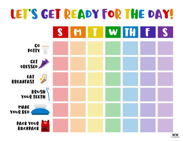 Morning Routine Chart Printable
