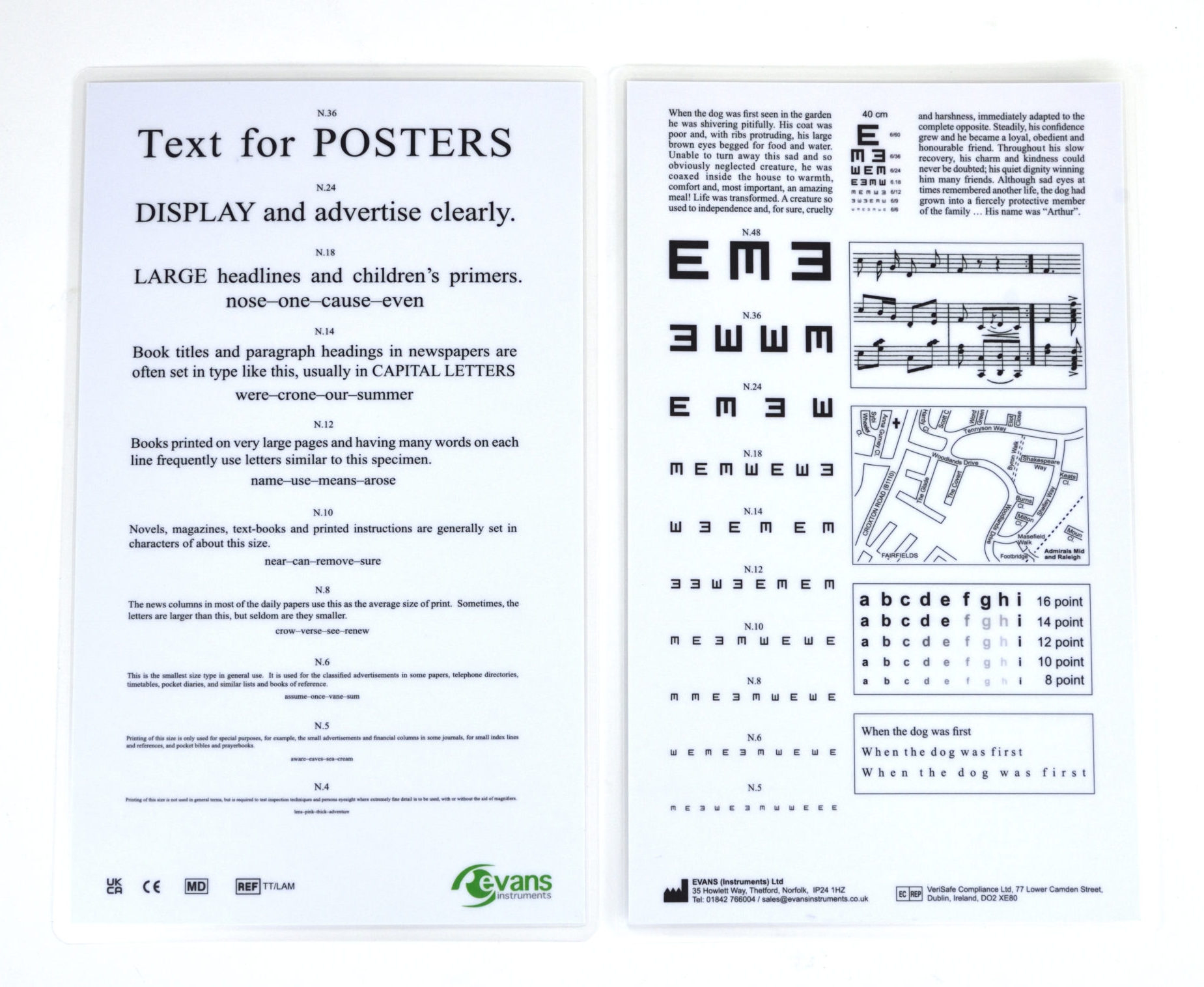 Near-Vision Reading Chart for Near Vision Chart Printable