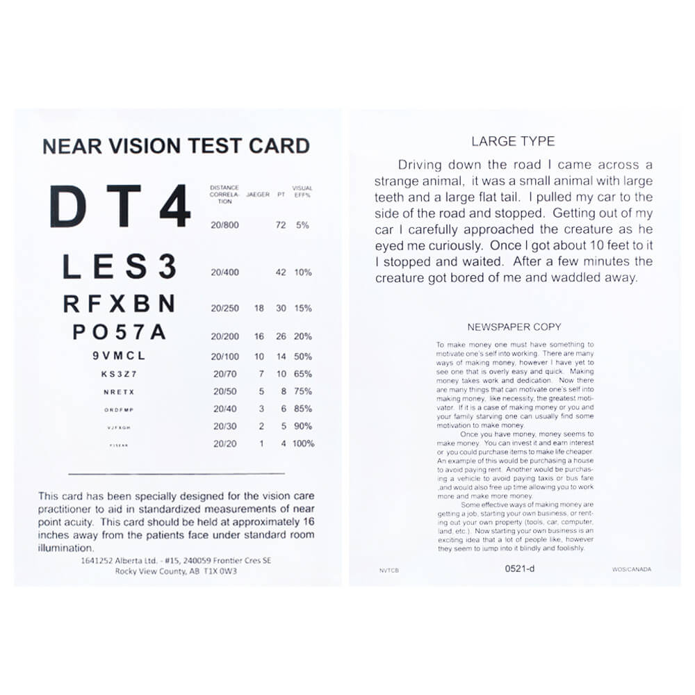 Near Vision Test Card - Worksheets Library within Near Vision Chart Printable