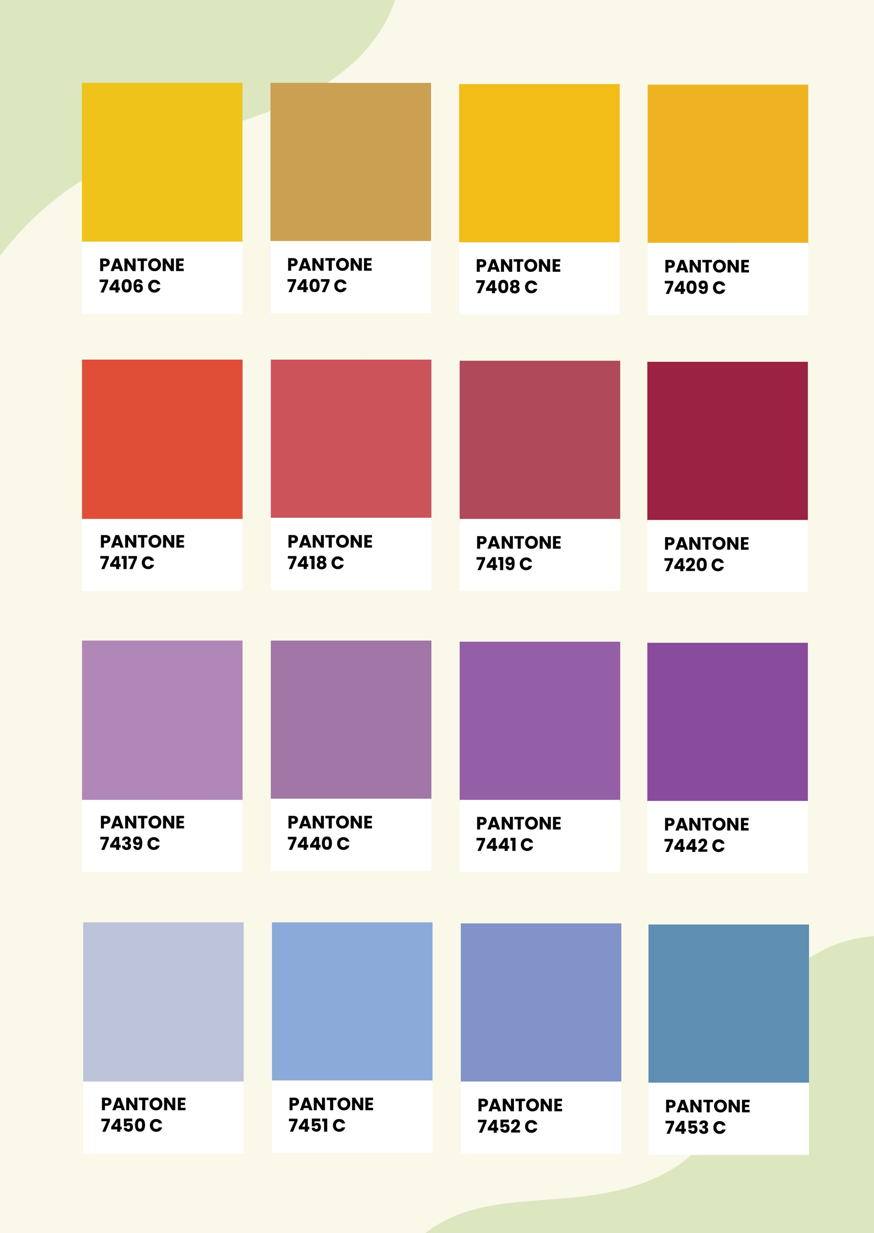 Pantone Coated Color Chart In Illustrator, Pdf - Download regarding Pantone Color Chart Printable