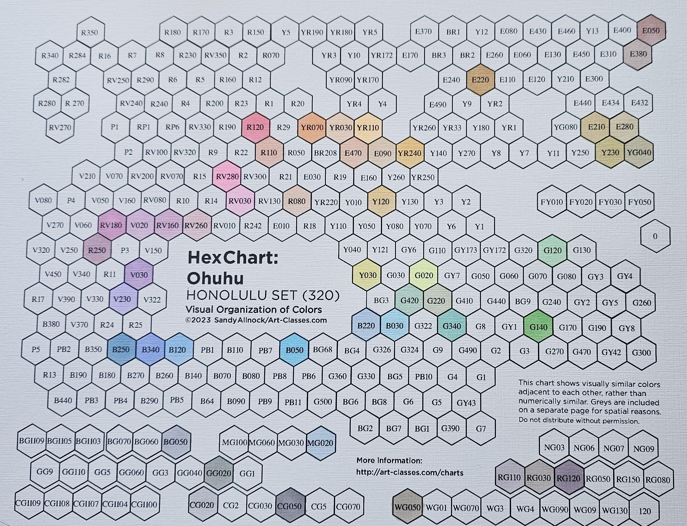 Pastel 48 Sweetness Set On Hex Chart : R/Ohuhu within Ohuhu Hex Chart Printable