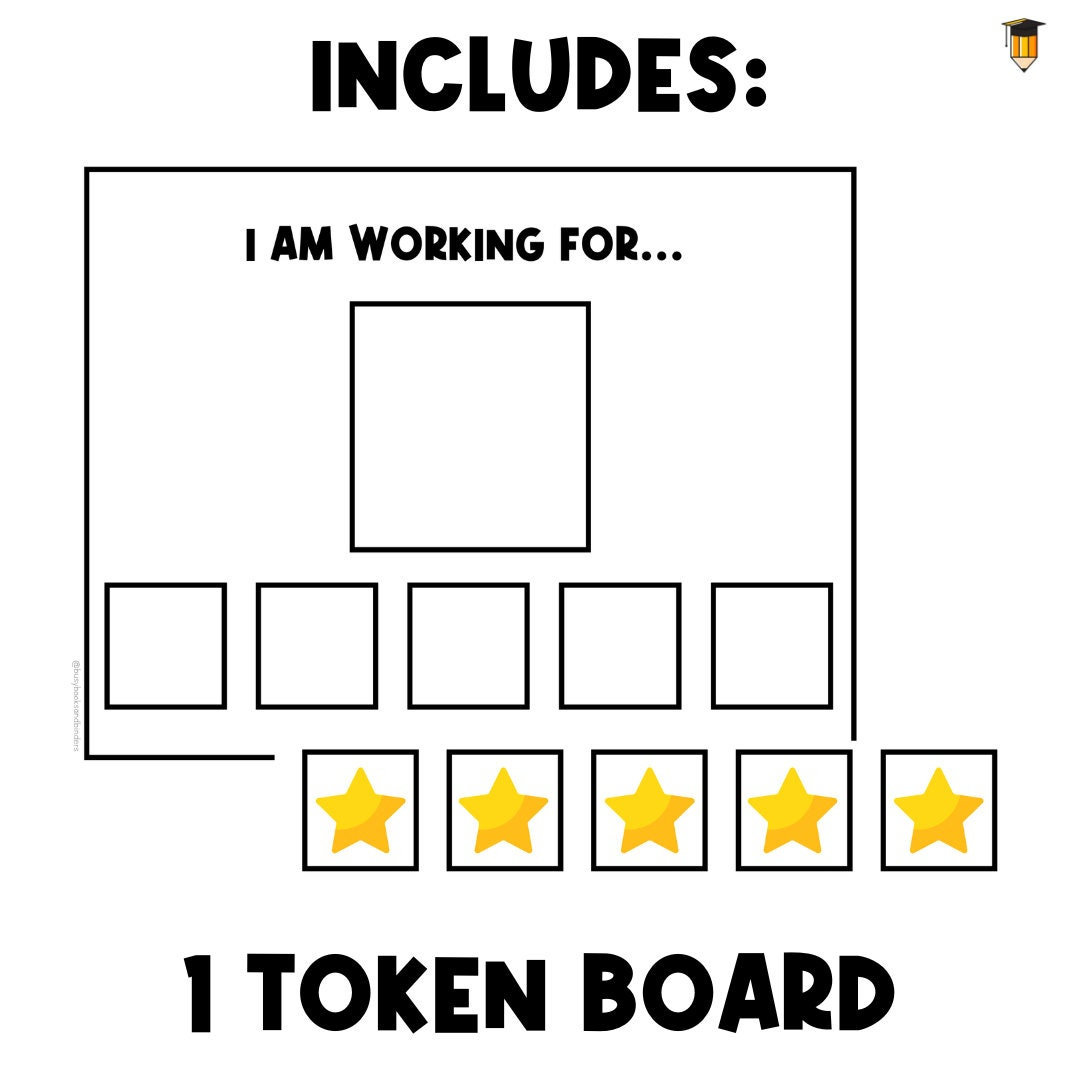 Physical Copy: Reward Chart | Behavior Chart | Visual Aid with I Am Working For Chart Printable