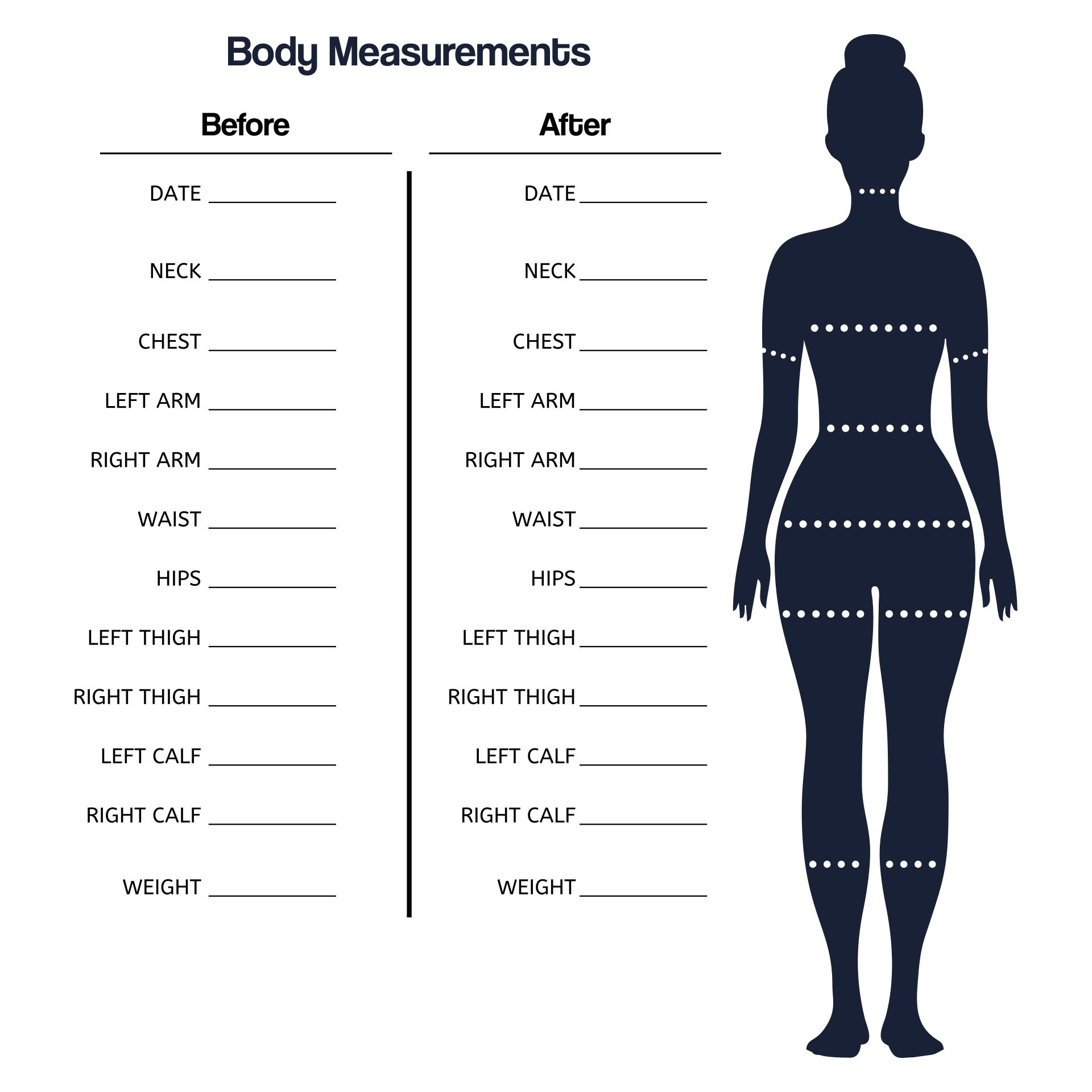 Pin Page pertaining to Body Measurements Chart Printable